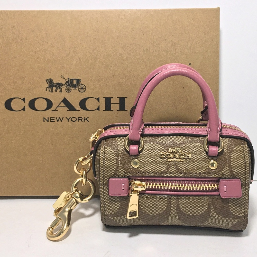 Coach Mini Rowan Satchel Bag Purse Charm NWT - Picture 6 of 9